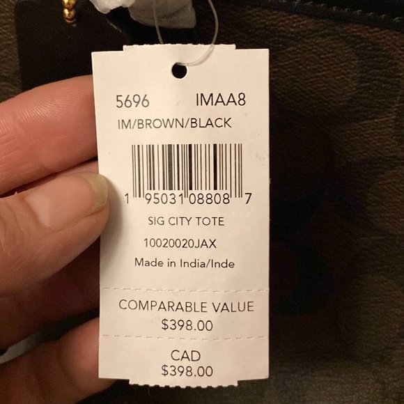 Coach brown and black signature tote - Picture 6 of 7